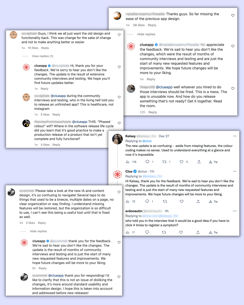 usability and design feedback