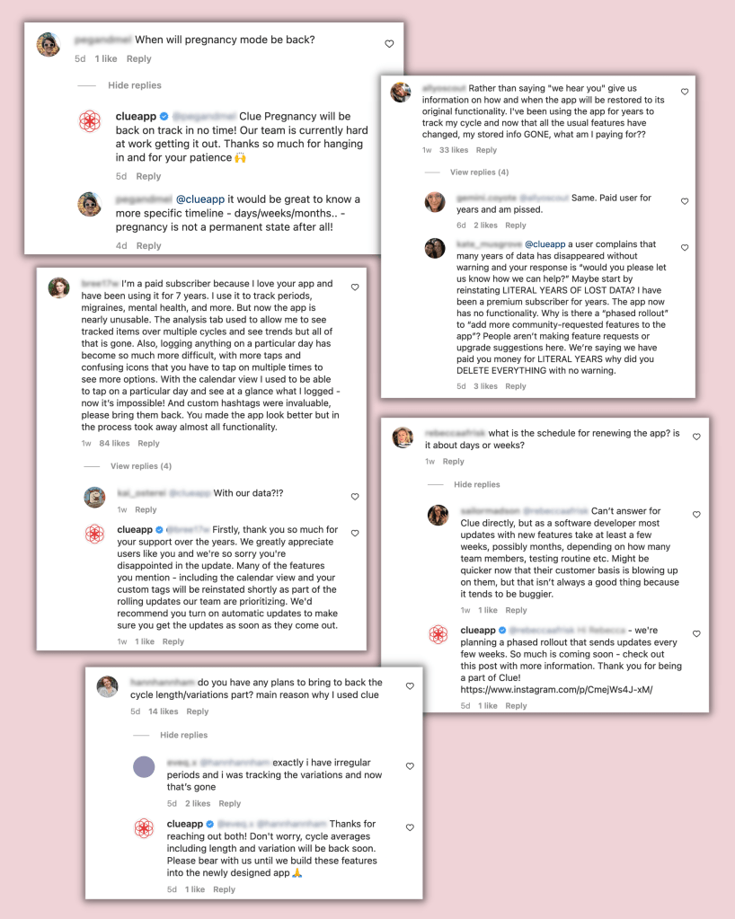 feature release dates feedback